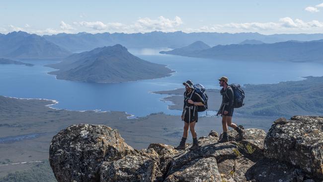 Wild Pedder's Cody McCracken (left) and Lou Balcombe say they have contingency plans in place if fires affect their itineraries. Picture: Alice Hansen.