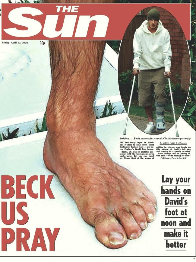 The 2002 front page of The Sun.