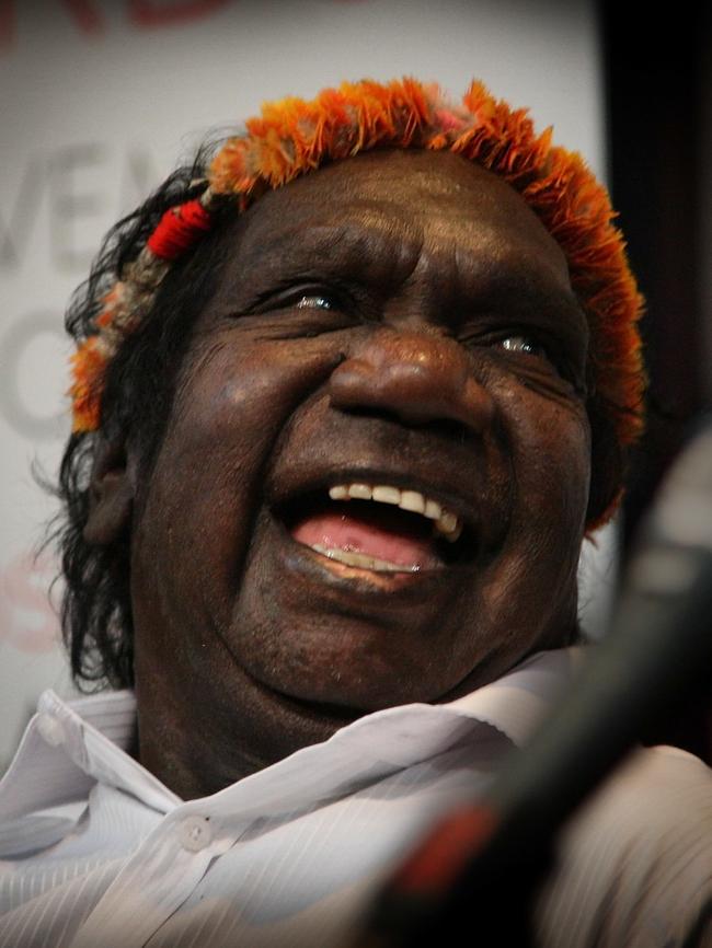 Mrs D. Yunupingu’s late brother, Yothu Yindi frontman Mandawuy Yunupingu, in 2012. Picture: AAP Image/John Donegan