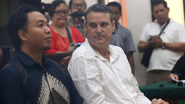 Troy Smith from Port Lincoln in South Australia facing his first trial at Denpasar Court in Bali, June 13, 2024. Smith was arrested on possessing 3.5 grams of methamphetamine while on holiday with his wife in Bali, Indonesia on last May. He face a charge maximum of 12 years prison sentence in Indonesia on allegations of drugs possession. (Photo. Lukman S. Bintoro)