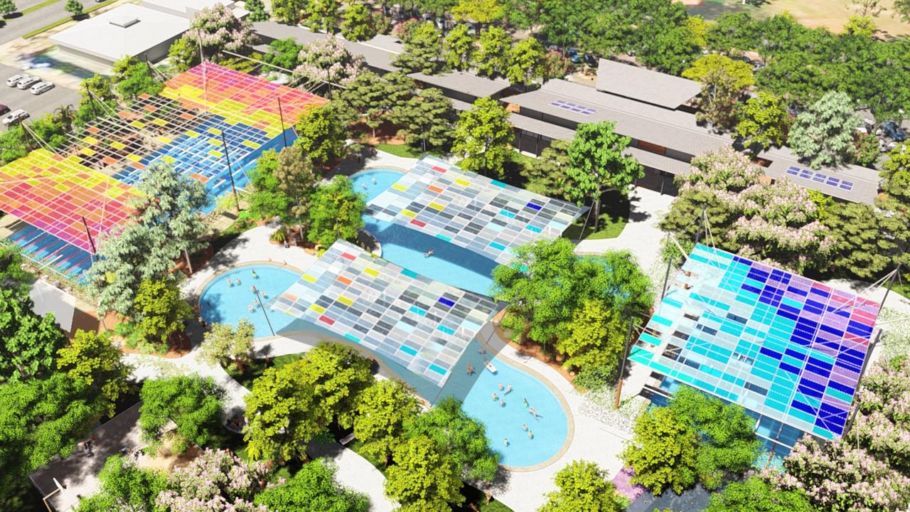 The new $25m Casuarina Pool, which will include kids play areas. Picture: City of Darwin