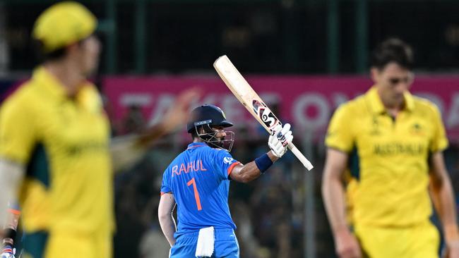 India are cruising to victory. (Photo by R.Satish BABU / AFP)