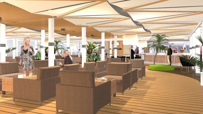 Artist's impressions of the Spirit of Tasmania refurbishment - Top Deck Lounge.