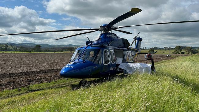 A LifeFlight helicopter was called to Coalbank after a man was injured by a chainsaw. Wednesday, January 8, 2025.