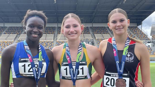 Mariam Hall, left, Lily Vine and Taylor McKenzie.