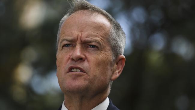 Opposition Leader Bill Shorten in Canberra yesterday. Picture: AAP