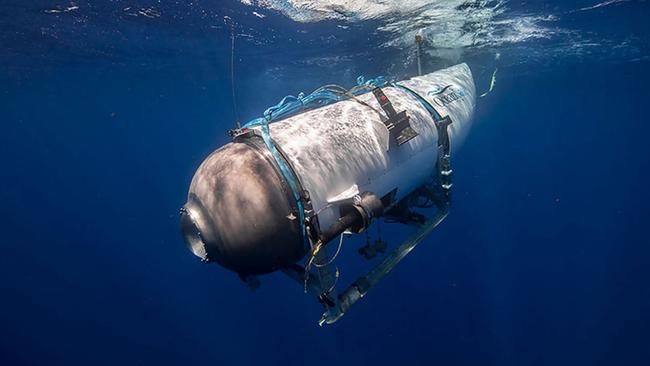 The submersible imploded about an hour and 45 minutes into its dive into the Titanic shipwreck. Picture: OceanGate Expeditions / AFP