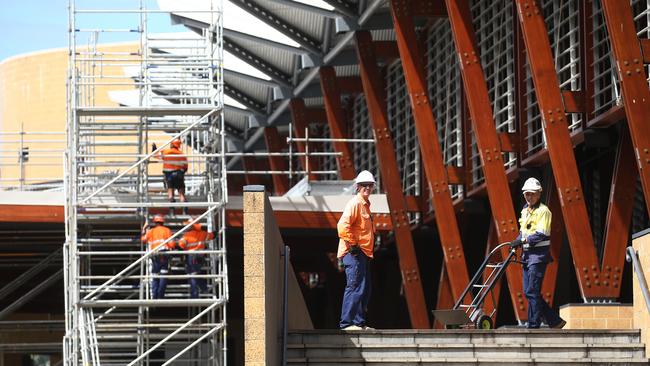 Construction work will continue on the Cairns Convention Centre expansion during the sitting of regional parliament. Picture: Brendan Radke