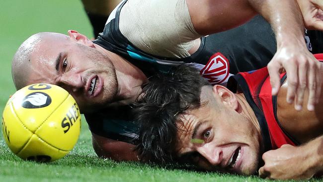 Sam Powell-Pepper and the Power demolished Essendon. Picture: Sarah Reed