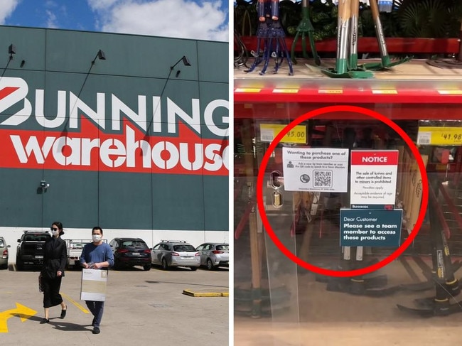 New knife rules have impacted Bunnings stores. Picture: TikTok/