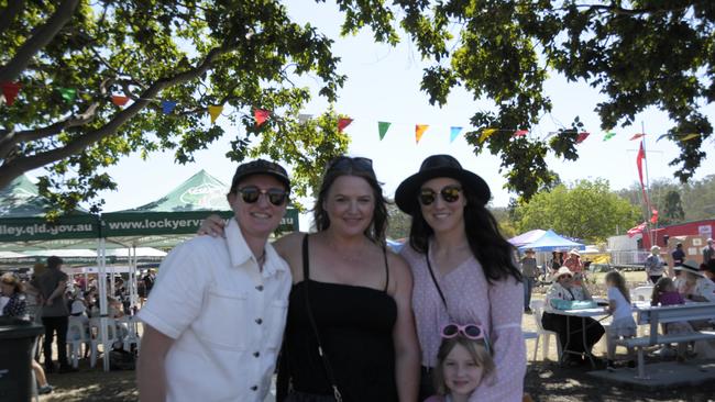 (From left) Renee Schefe, Julz McBain, Josephine Say, and Elyce McClymont enjoying their Sunday at the Murphys Creek Chilli Festival. Picture: Isabella Pesch