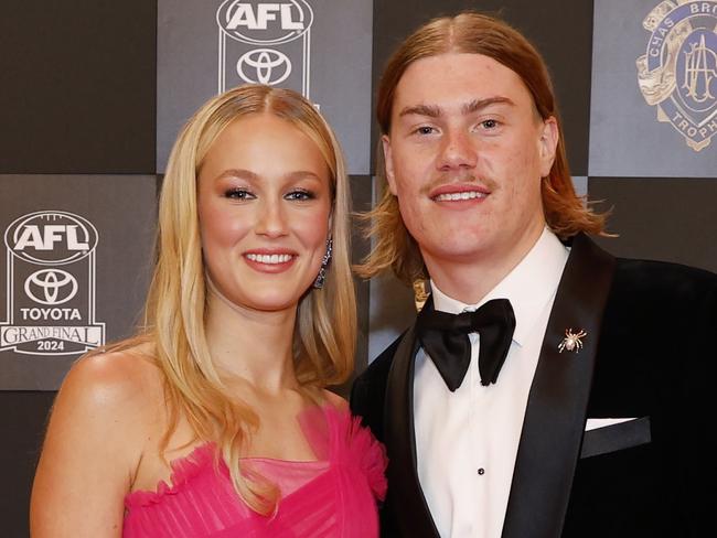 MELBOURNE, AUSTRALIA. NewsWire Photos. September 23 , 2024  The 2024 AFL Brownlow medal at the Palladium room in Crown Casino, Melbourne.   Red Carpet arrivals. West Coast FC. Harley Reid and Yasmin Duursma.   Picture: NewsWire/ Michael Klein