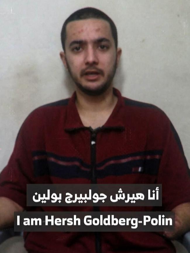 An image grab from a video released by Hamas on April 24 shows Hersh Goldberg-Polin.