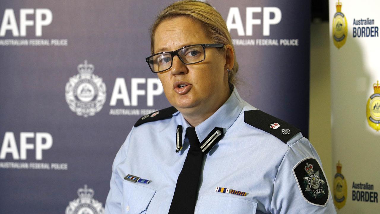 Detective Superintendent Helen Schneider of the Australian Federal Police during a press conference in Brisbane. Picture: NCA NewsWire/Tertius Pickard