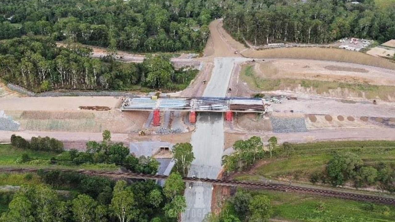 Images of work on the Gympie Bypass captured by Infinity Flights Photography in January 2023.