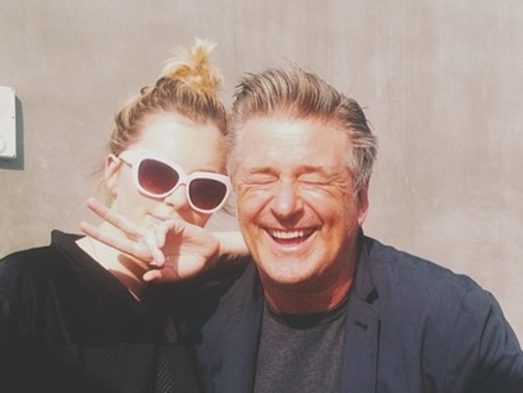 Ireland Baldwin, with her dad Alec, is an actress and model. Picture: Instagram