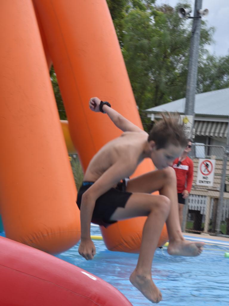PARTY TIME: There were plenty of splatters and splashes at Dalby's pool party on Saturday.