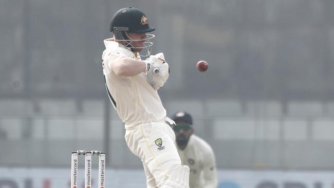 Warner struggled in India before succumbing to an elbow injury. (Photo by Pankaj Nangia/Getty Images)