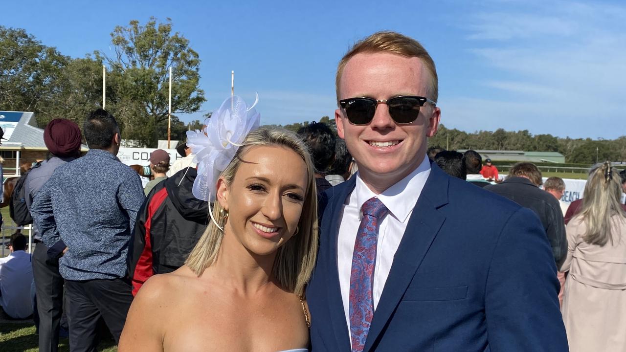 Jaymie-Lee Lindsay and Andrew Trist at the Coffs Cup 2022. Picture: Matt Gazy