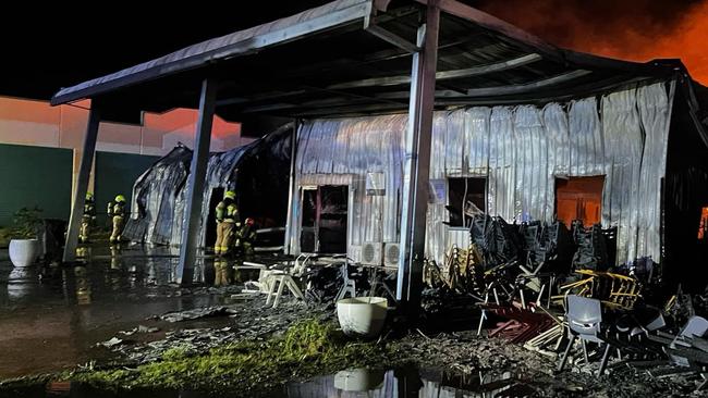 An industrial shed on Northcotte St, Kurri Kurri, went up in flames on October 10, 2024. Multiple fire crews were called in to extinguish it. Credit: NSW Fire and Rescue