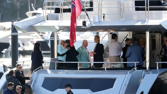 Alan Jones at Rose Bay Marina yesterday.