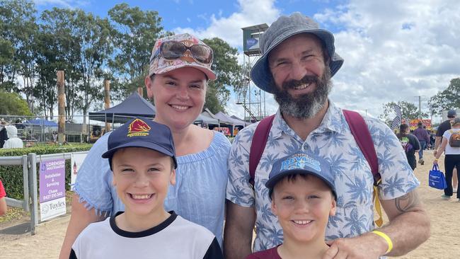 L-R top row: Kylie and Richard, and L-R bottom row: Harrison and Connor at the Gympie Show 2025.