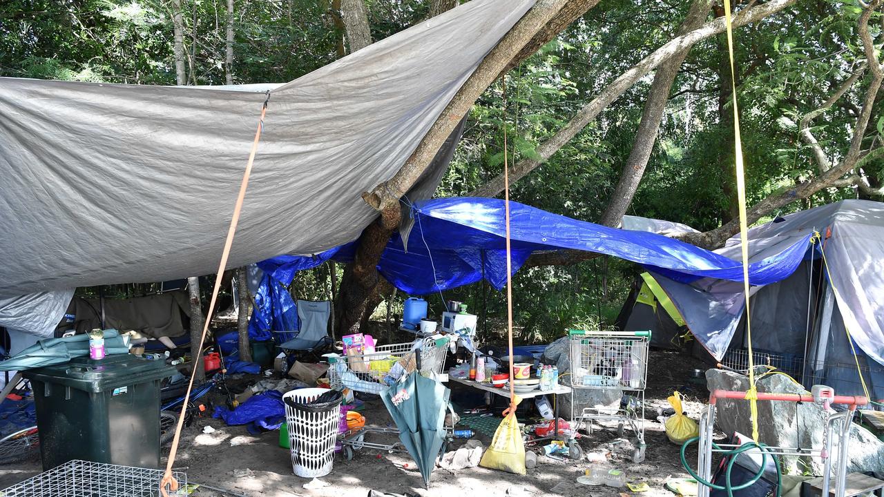Tent cities around in and around Caboolture. Picture: Patrick Woods.