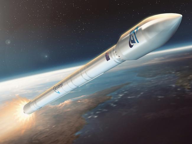 A rendition of Gilmour Space Technologies' Eris Block 2 rocket. Picture: Contributed