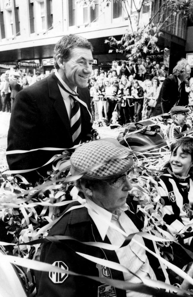 Tom Hafey in the 1980 parade. Picture: HWT Library.