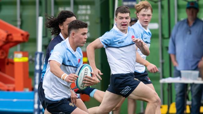 Joe Walsh on the burst in the National U16 rugby championship last year. Picture: Julian Andrews