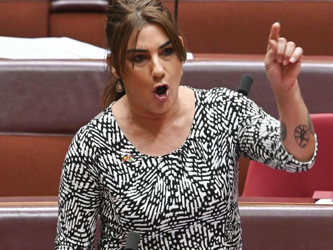 CANBERRA, Australia - NewsWire Photos - September 19, 2024: Senator Lidia Thorpe during Question Time at Parliament House in Canberra. Picture: NewsWire / Martin Ollman