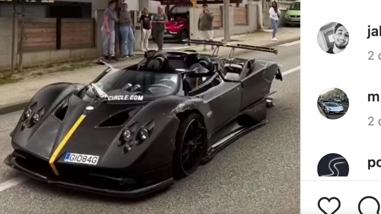 Pagani Zonda Barchetta crashed in Croatian car rally