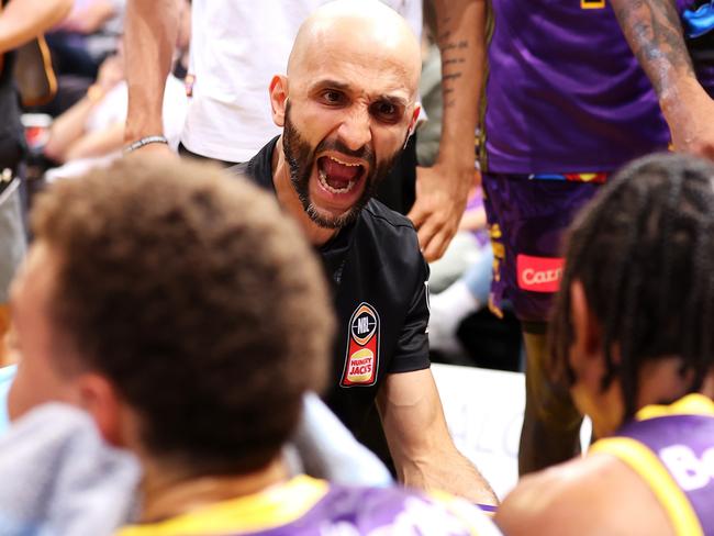 Mahmoud Abdelfattah let loose at his players. (Photo by Mark Kolbe/Getty Images)