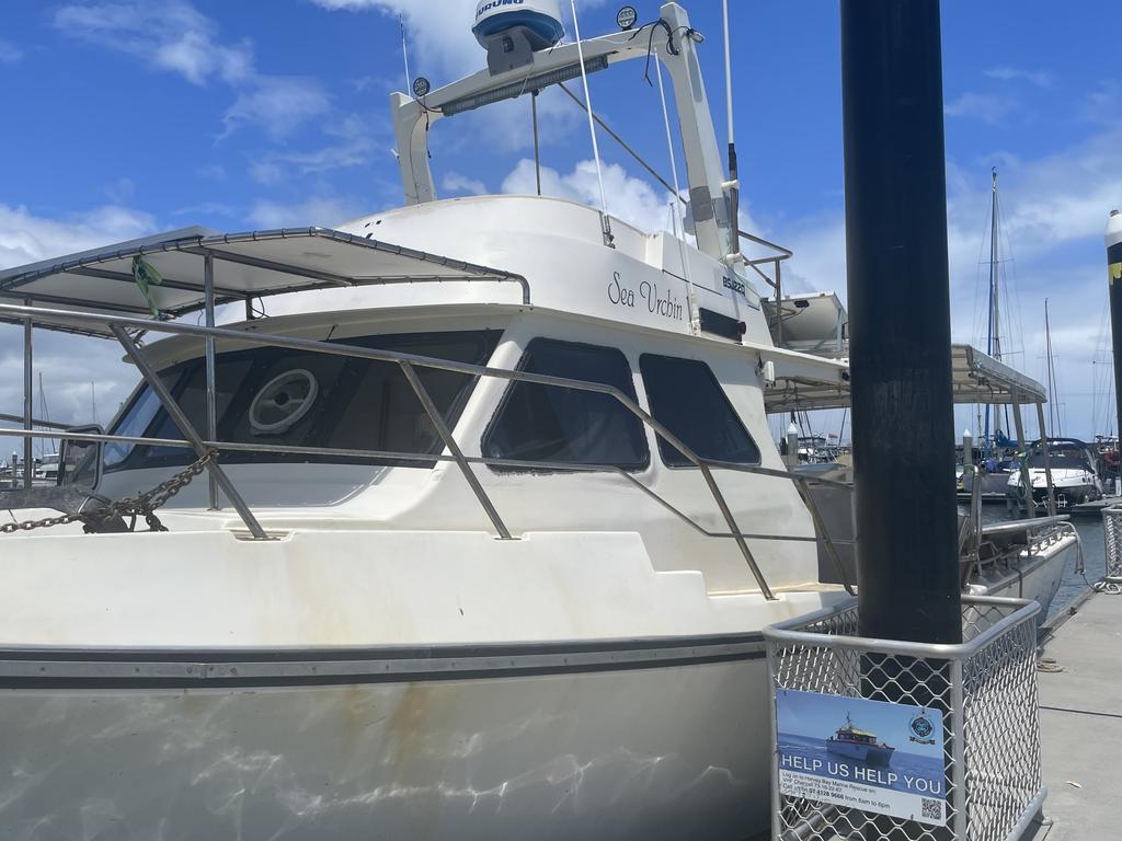 The 'Sea Urchin' was originally used to bring the illicit substances to Australian shores but broke down on Friday and was returned to the Hervey Bay Marina, where it has sat ever since.