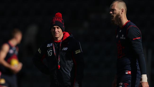 Melbourne coach Simon Goodwin says his charges have adapted well to life in hubs. Picture: Getty Images