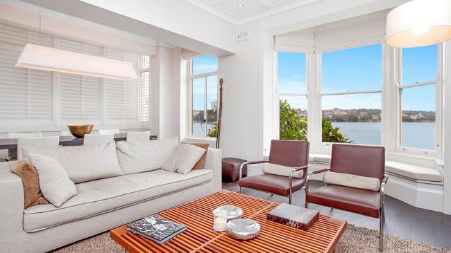 The Haslers two-bedroom Kirribilli apartment has views across Sydney Harbour.