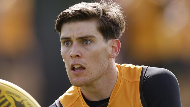 NCA. MELBOURNE, AUSTRALIA. September 9 , 2024. AFL. Hawthorn training at Waverly Park .  Will Day of the Hawks  during todays session   . Pic: Michael Klein