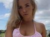 Tammy Hembrow shared one of her signaure bikini photos - except she was wearing her top upside down. Picture: Instagram/Tammy Hembrow.