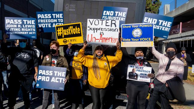 Georgia has been a focal point for voting legislation after the state voted Democrat for the first time in almost 30 years. Picture: AFP