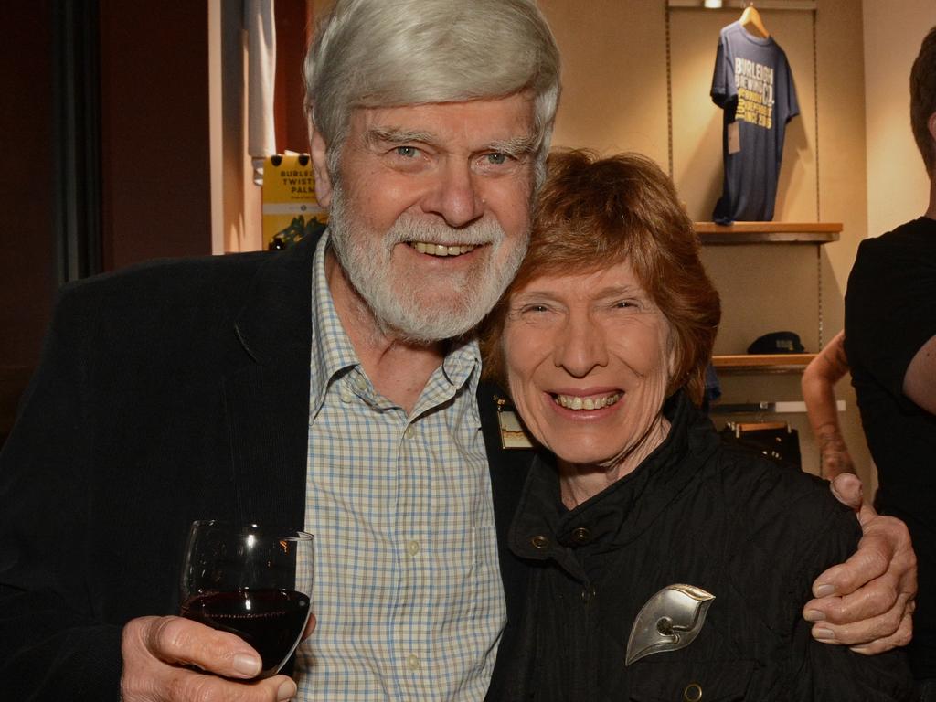 Selwyn and Lorraine Pilgrim at the 2021 Bleach Festival program launch at Burleigh Brewing. Picture: Regina King.