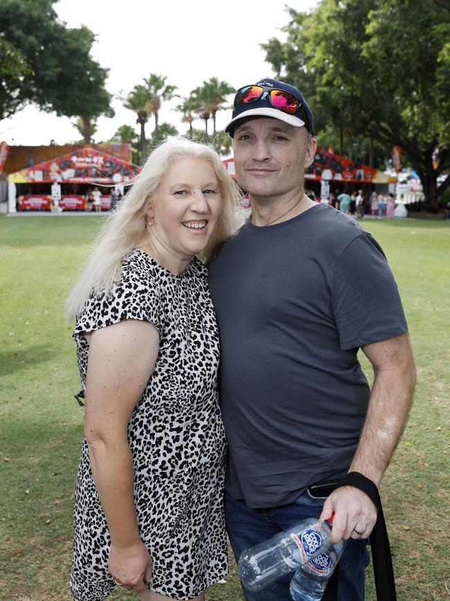 Lisa Doecke and Kevin Woodbury at the Ed Sheeran concert at Suncorp Stadium. Picture: Josh Woning