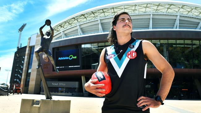 Prized Port Adelaide pick-up Lachlan Jones is a strong chance of a Round 1 debut. Picture: Mark Brake