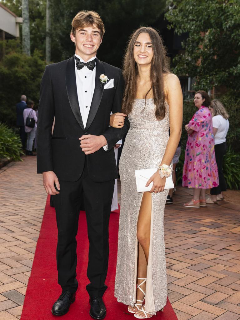 Mali Brennan and Joe Onley at Fairholme College formal, Wednesday, March 29, 2023. Picture: Kevin Farmer