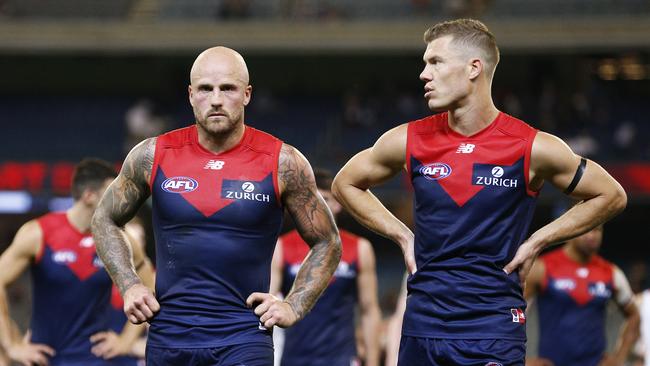 Where to now for Melbourne after it was blown away by St Kilda? Picture: AAP Image/Daniel Pockett.