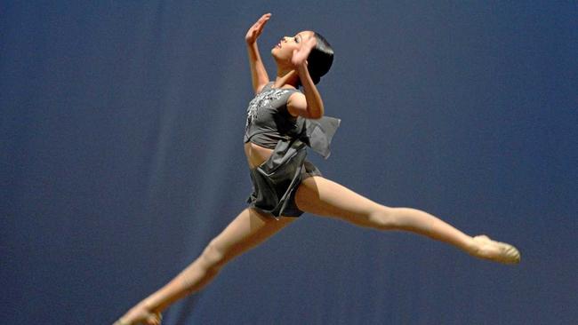 May Li in Section 49B - Contemporary Movement Modern Expressive solo 13 and U15 (Sue Ann Williams trophy). Picture: Jann Houley