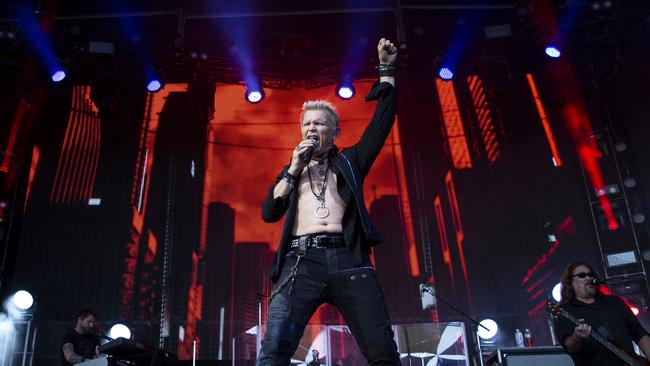 Billy Idol performs on the AO Live Stage. Picture: Fiona Hamilton