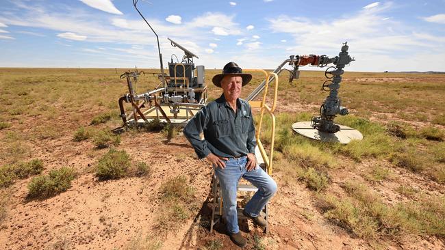 Grazier Stuart Mackenzie, on his property near Eromanga, is supportive of the gas industry expanding in the region. Picture: Lyndon Mechielsen/The Australian