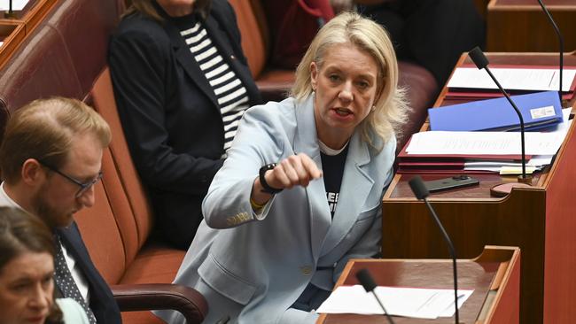 Nationals transport spokeswoman Bridget McKenzie says the Albanese government has been sitting on its hands on improving competition in the aviation sector. Picture: NewsWire / Martin Ollman