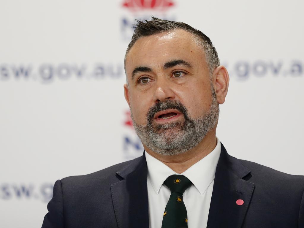 NSW Deputy Premier John Barilaro says regional residents must get vaccinated or risk losing their freedoms. Picture: NCA NewsWire/Nikki Short