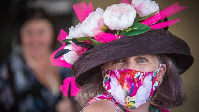 Fashions in the Bush – women’s category winner Trish Higgins. Picture: Glenn Campbell